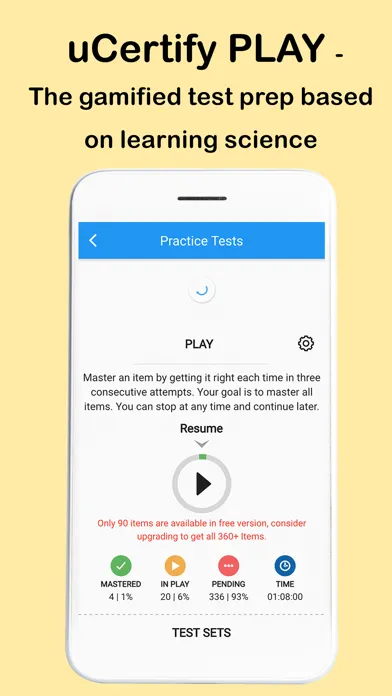 Ảnh chụp màn hình của uCertifyPrep PMP