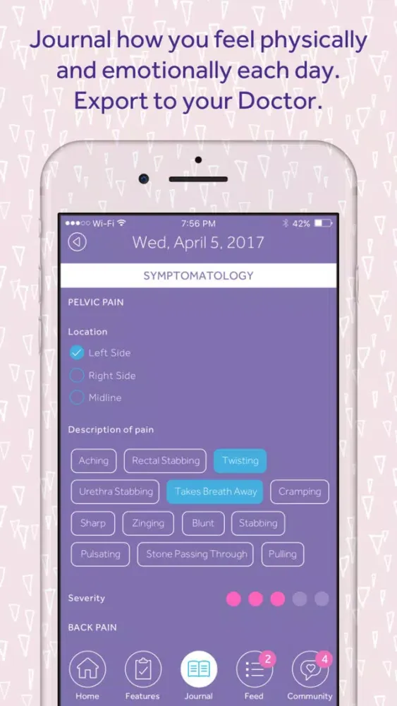 Flutter - Period Tracker and Endometriosis Journal应用截图