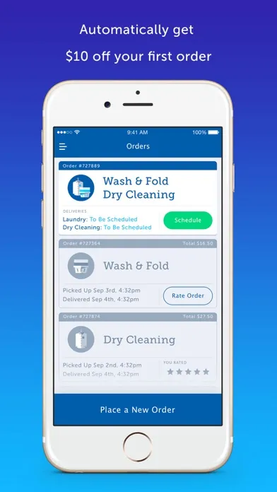 Tangkapan layar FlyCleaners Laundry On-Demand