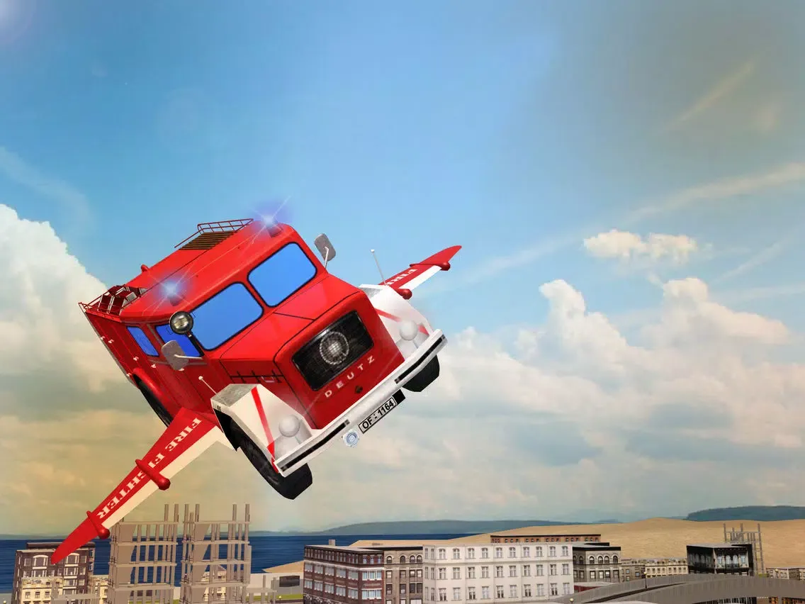 Flying Firefighter Truck simulator 2016 Real City Hero iPad  スクリーンショット