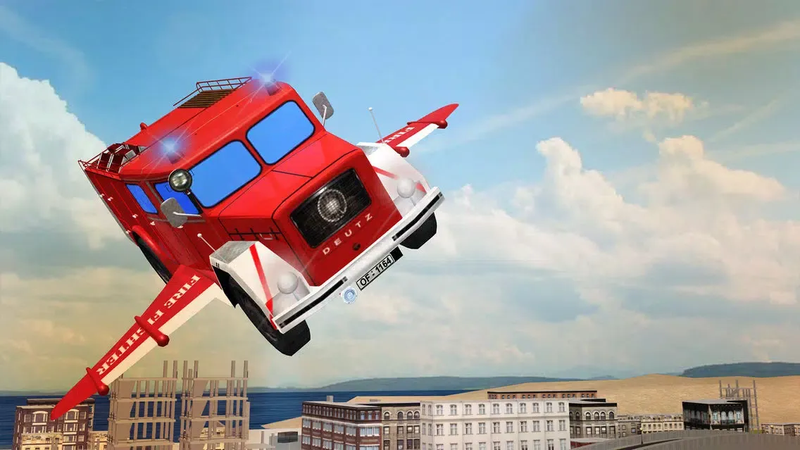 Flying Firefighter Truck simulator 2016 Real City Hero スクリーンショット