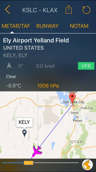 Zrzuty ekranu Aviation Weather Route Planner