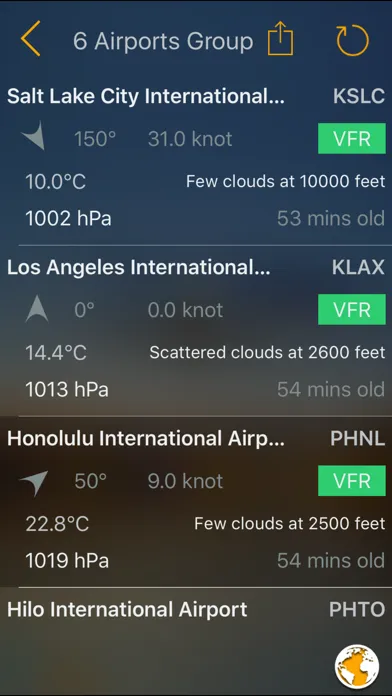 Zrzuty ekranu Aviation Weather Route Planner