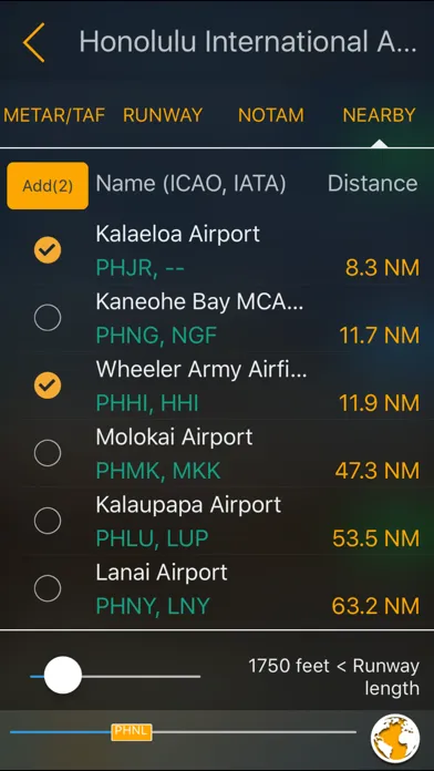 Zrzuty ekranu Aviation Weather Route Planner
