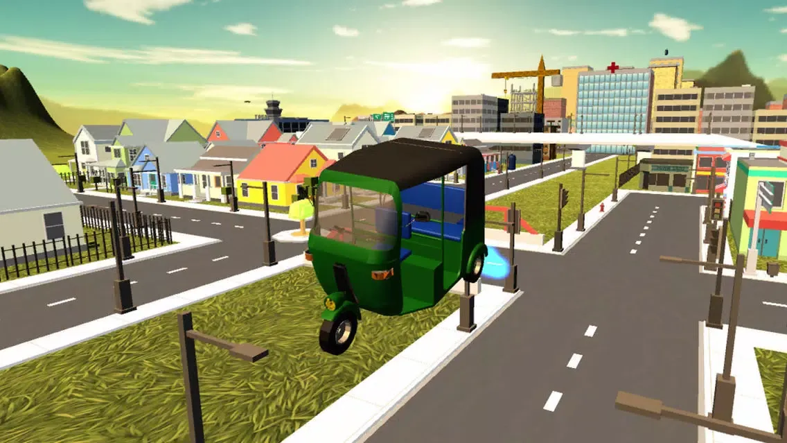 Flying Tuk Tuk Auto Rickshaw Simulator 3D Screenshots