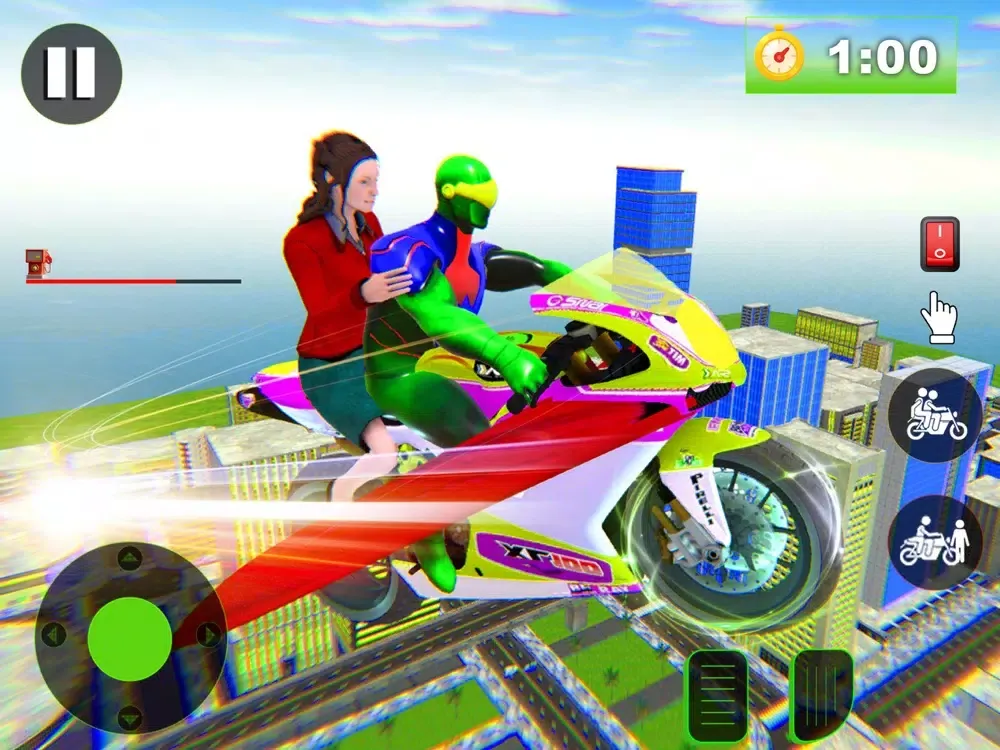 Tangkapan layar Flying Bike Spider Hero Game iPad 