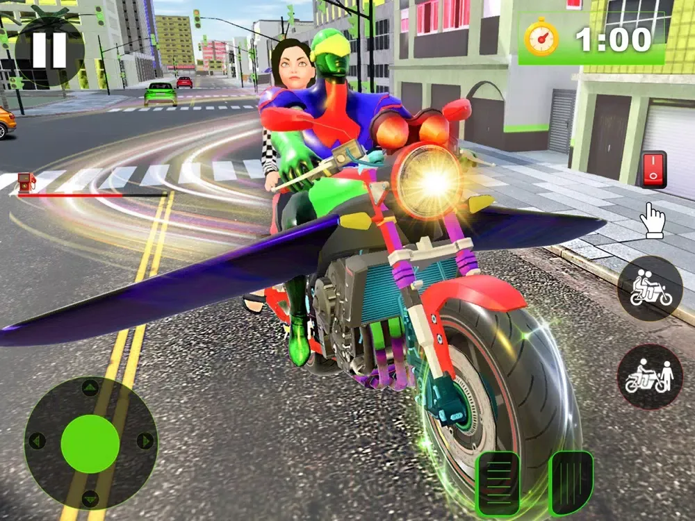 Tangkapan layar Flying Bike Spider Hero Game iPad 