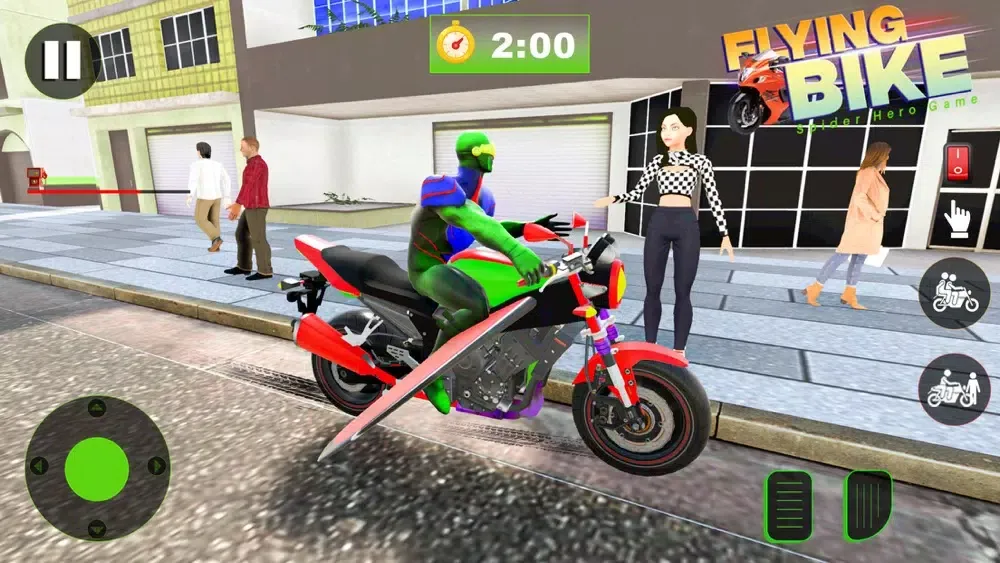Tangkapan layar Flying Bike Spider Hero Game