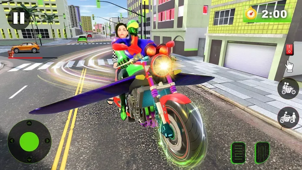 Tangkapan layar Flying Bike Spider Hero Game