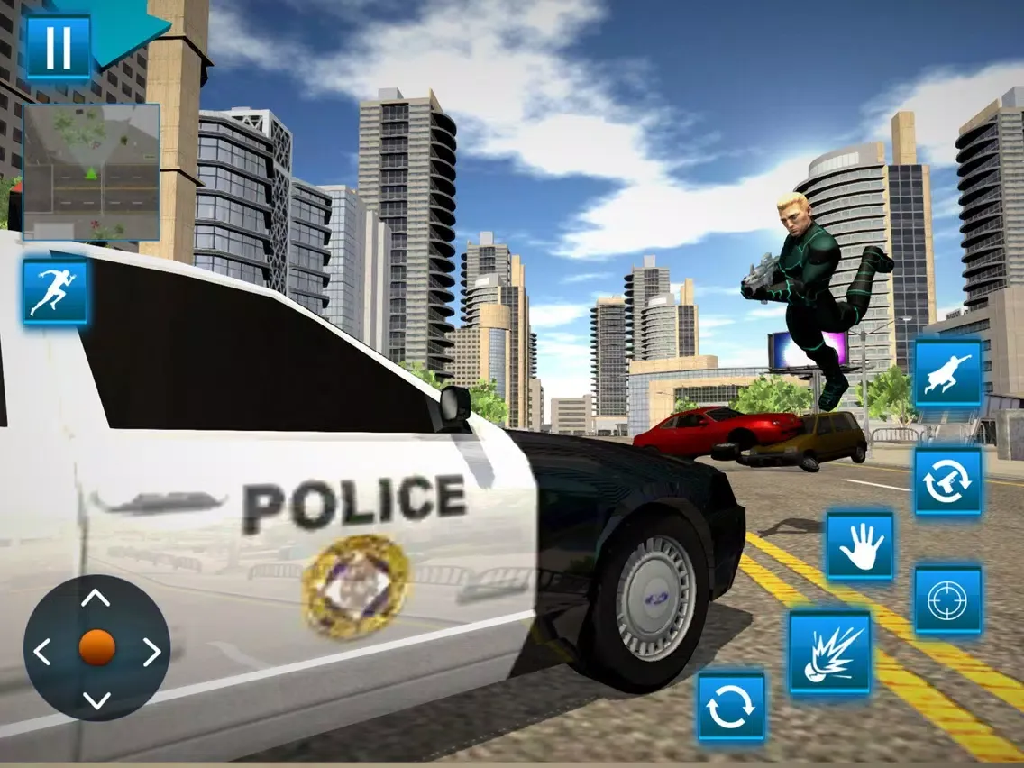 Flying Super-Hero Survival Sim iPad 应用截图