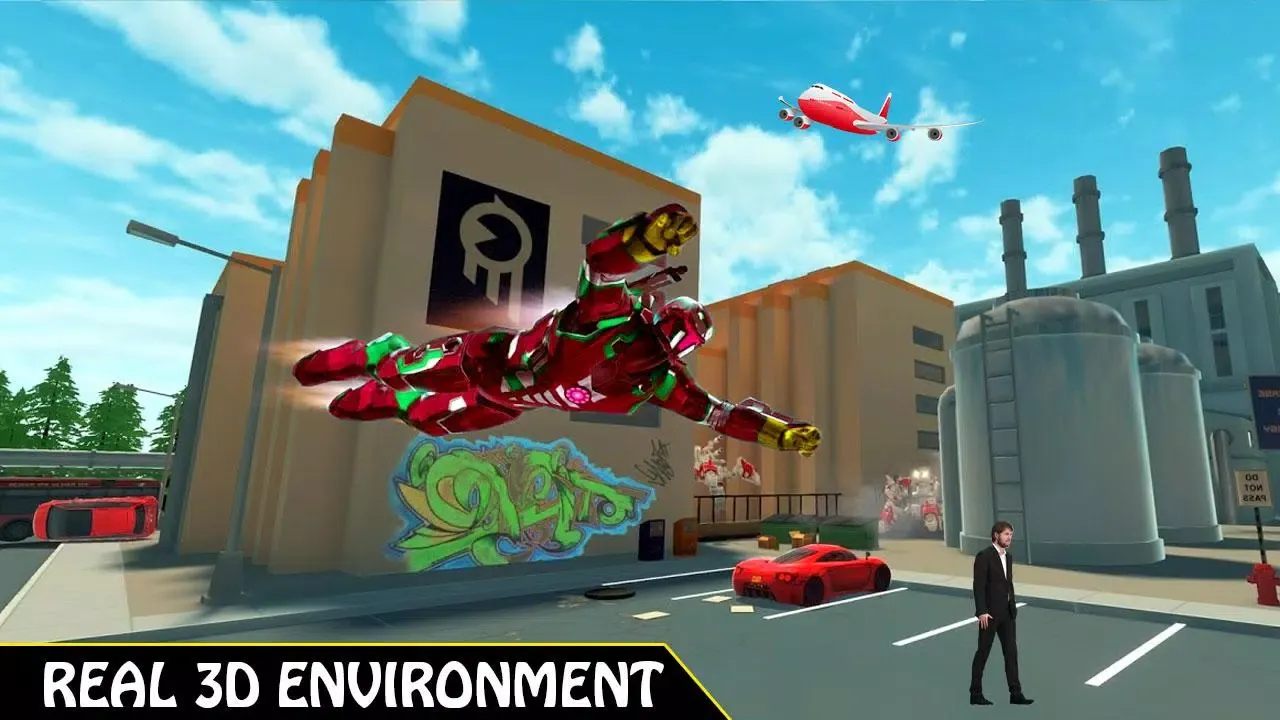 Flying Iron Superhero 2018-City Rescue Mission应用截图
