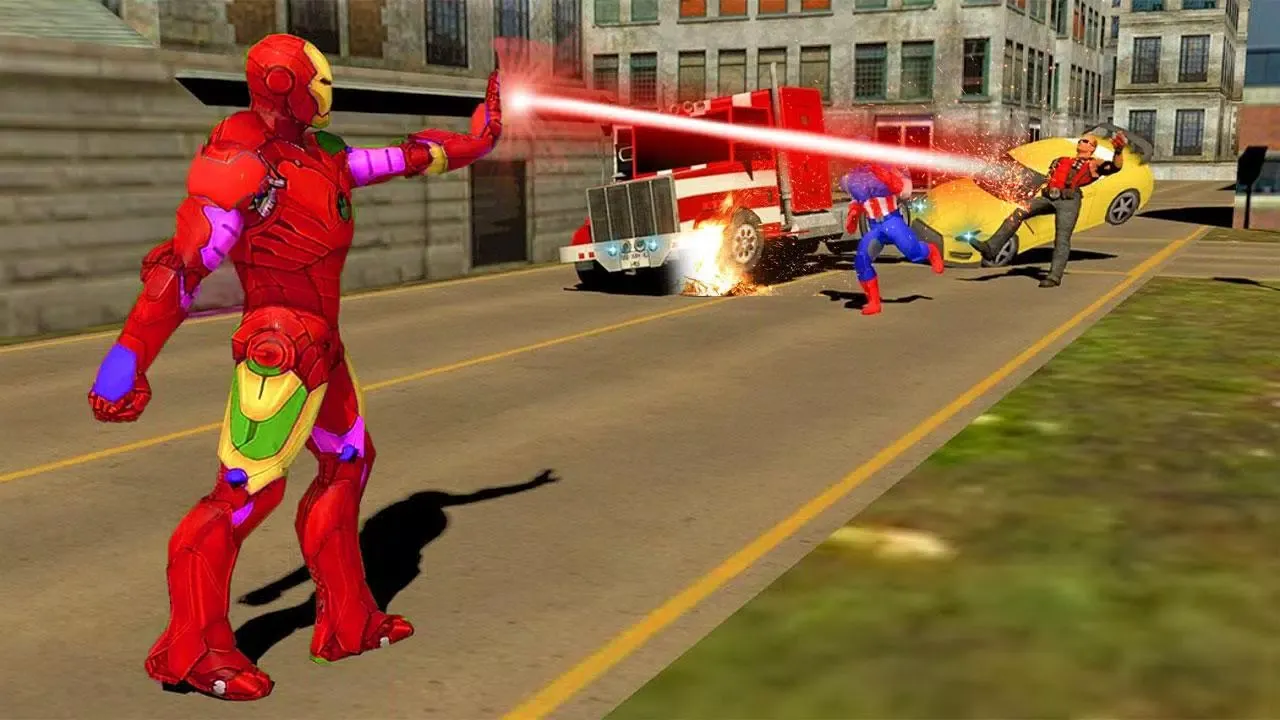 Flying Iron Superhero 2018-City Rescue Mission应用截图