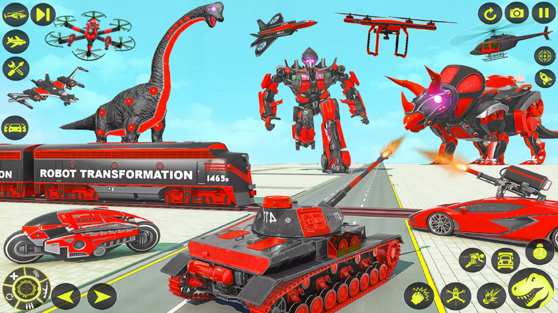 Dino Robot Car Transform Games Screenshots