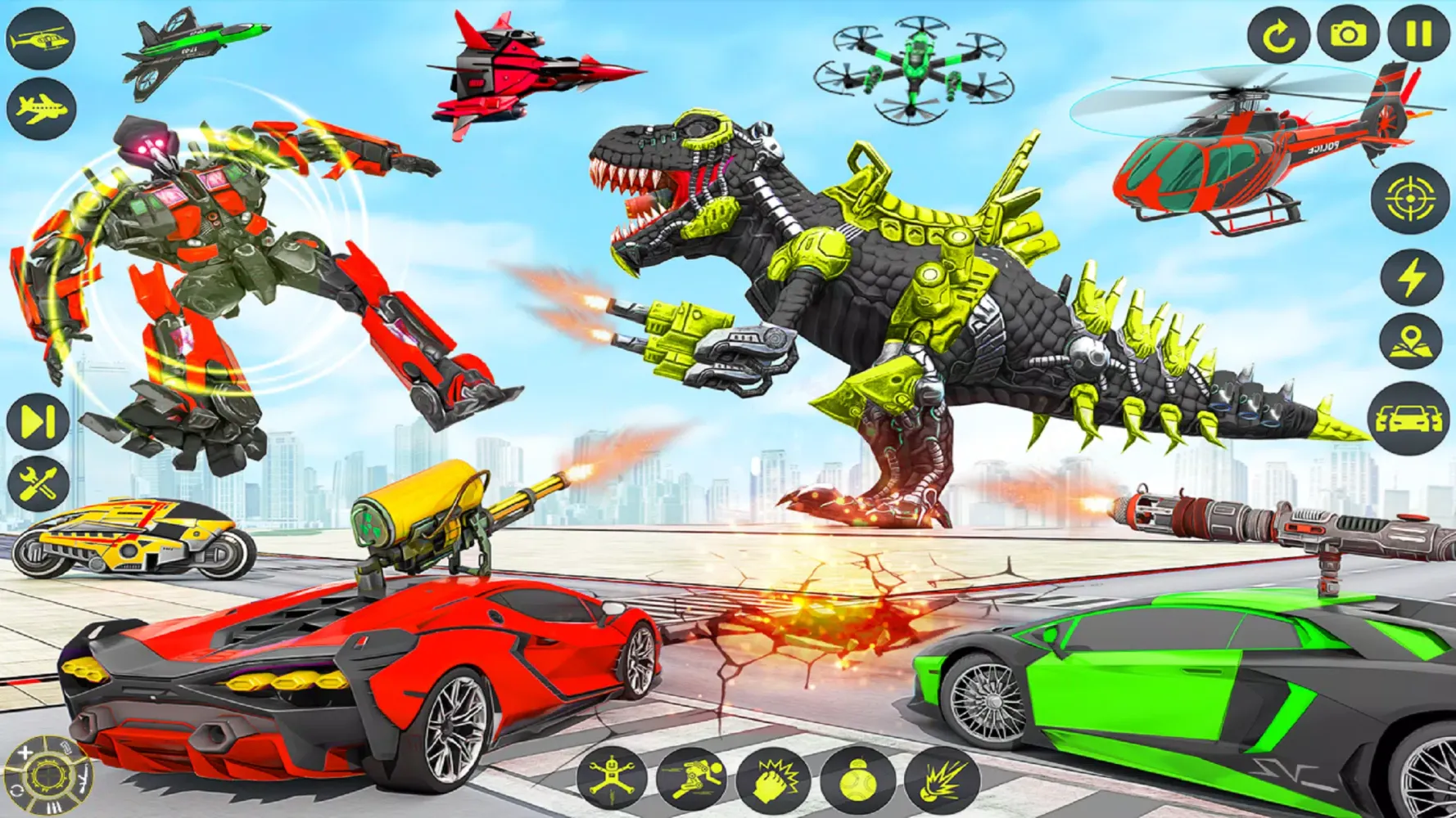 Dino Robot Car Transform Games Screenshots