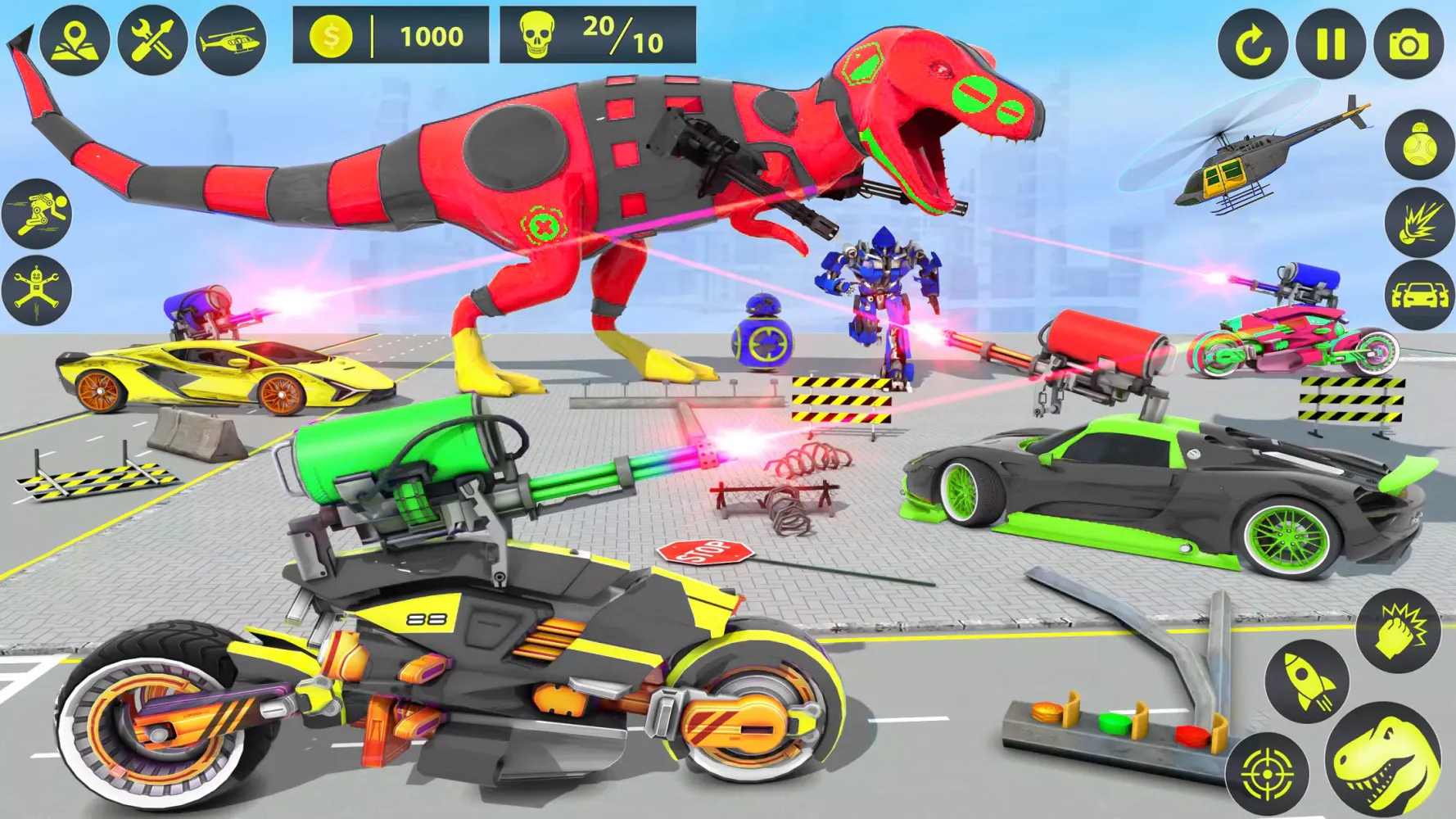 Dino Robot Car Transform Games Screenshots