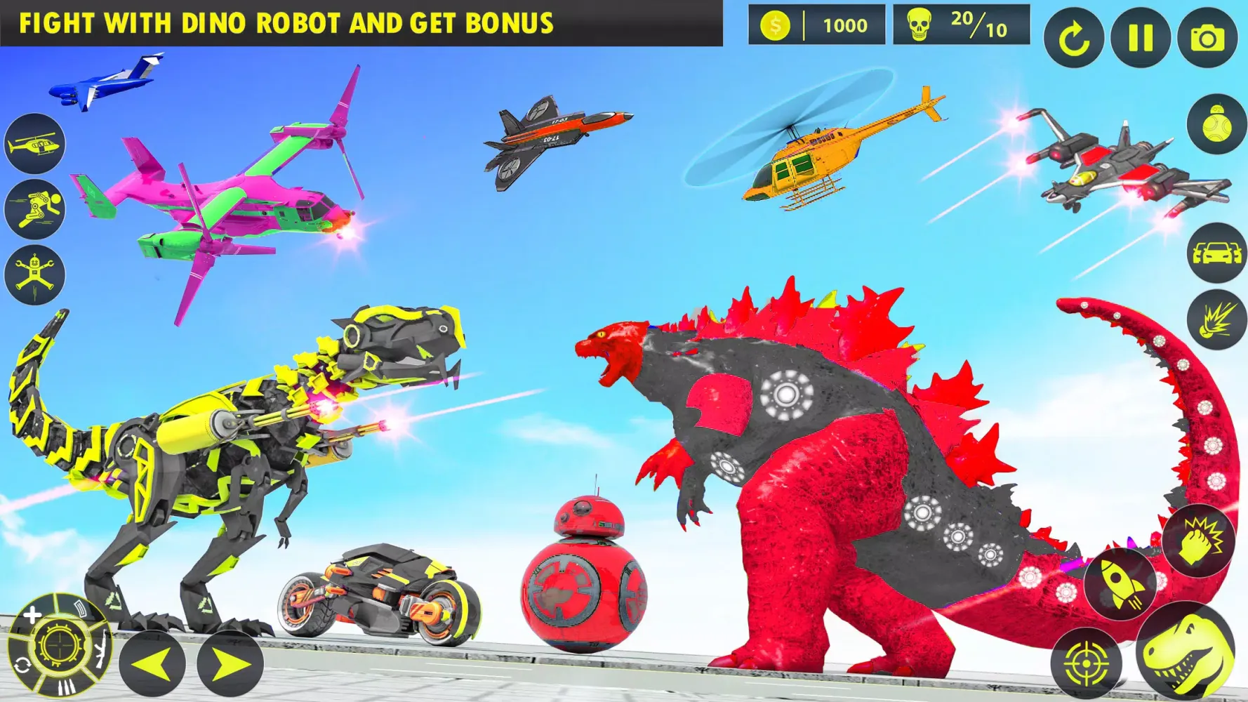 Dino Robot Car Transform Games Screenshots