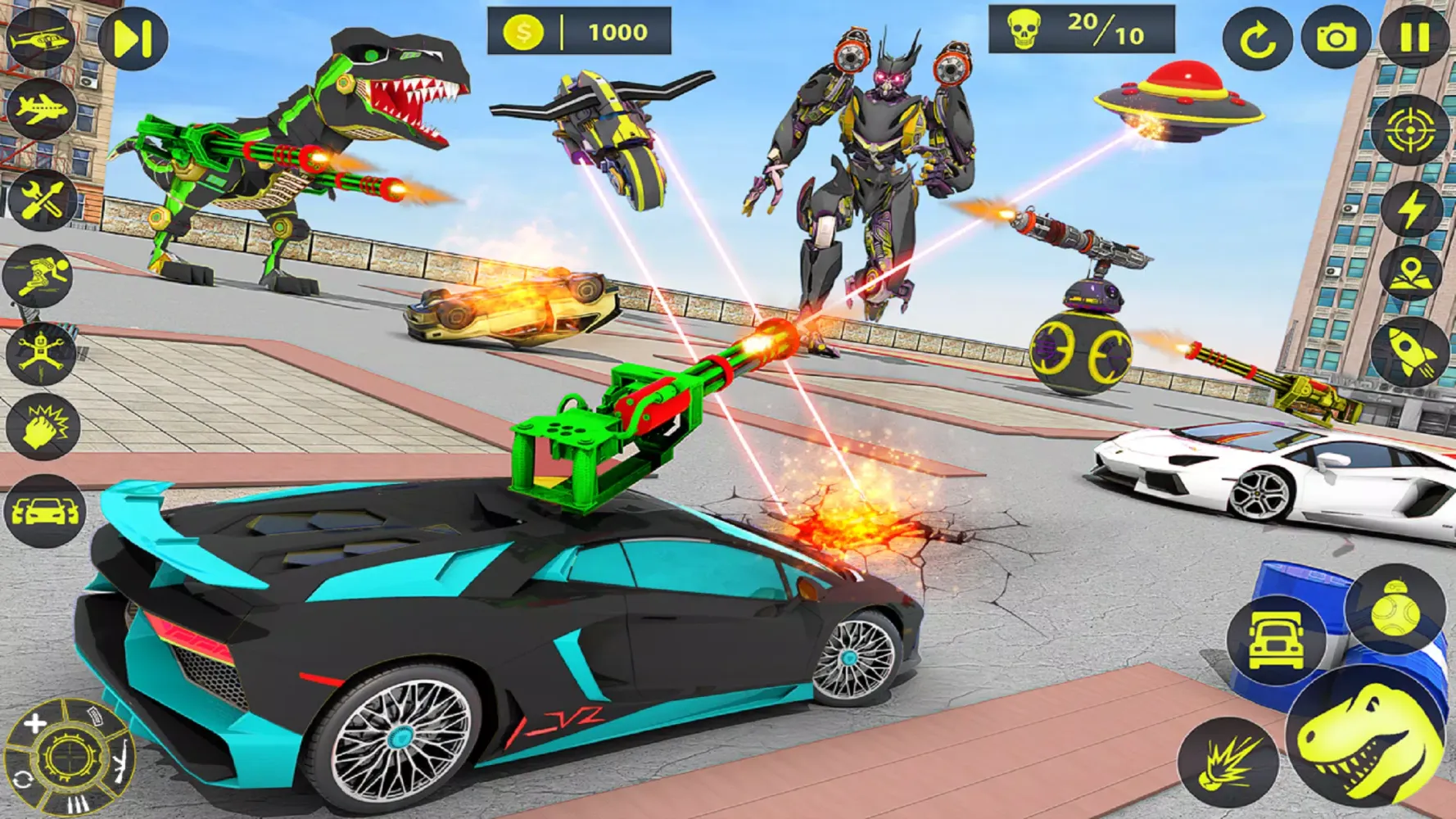 Dino Robot Car Transform Games Screenshots