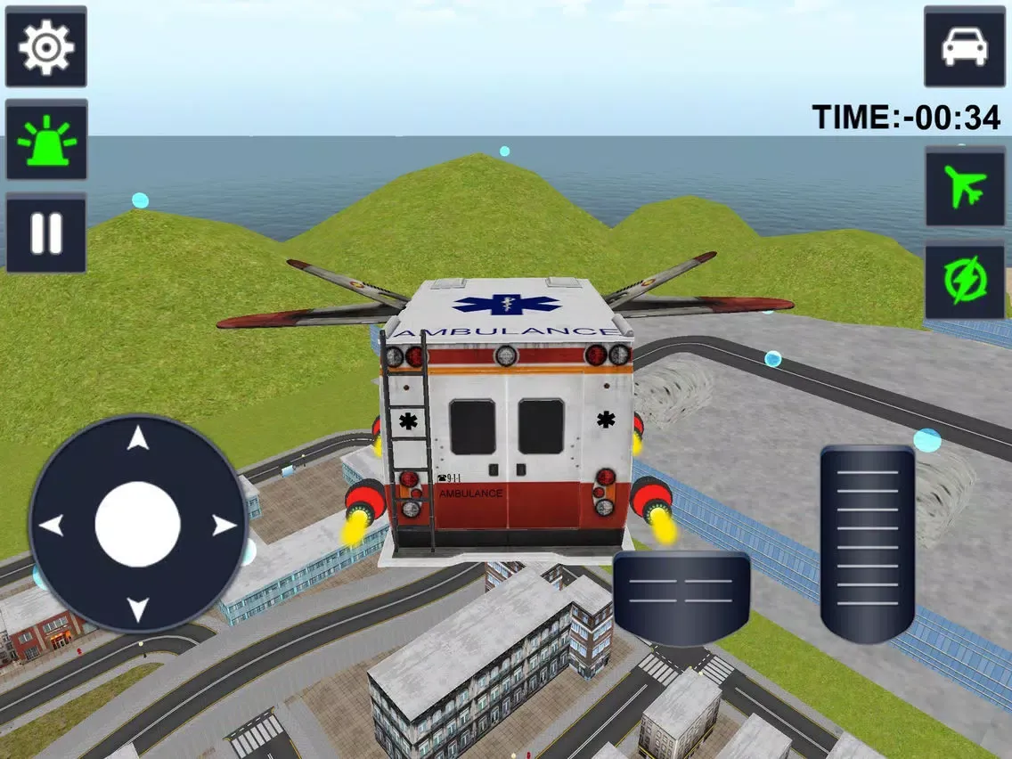 Flying Ambulance Driving 3d simulator iPad 应用截图
