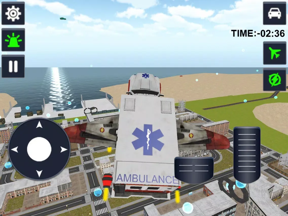 Flying Ambulance Driving 3d simulator iPad 应用截图