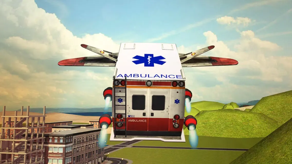 Flying Ambulance Driving 3d simulator应用截图