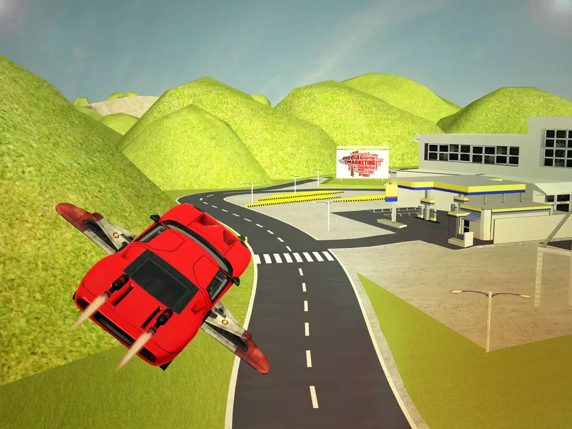 Flying Car Extreme Real Racing 3d Simulator iPad 应用截图