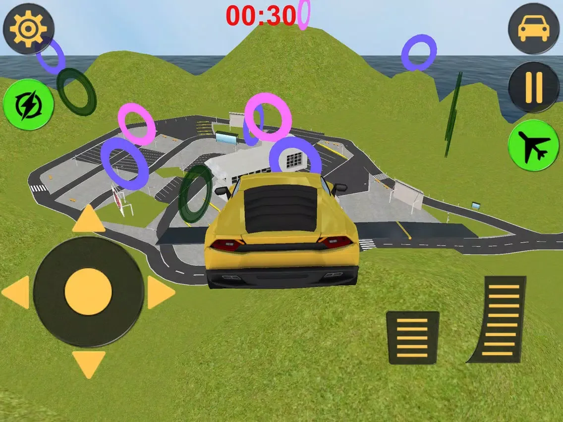 Flying Car Extreme Real Racing 3d Simulator iPad 应用截图
