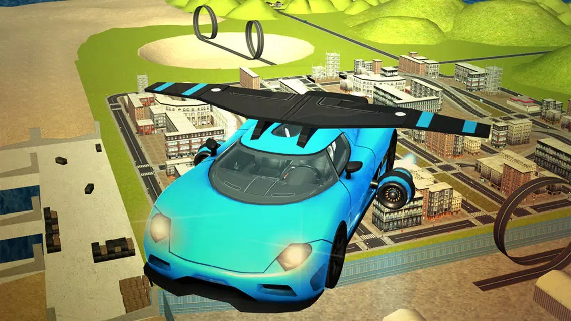 Flying Car Extreme Real Racing 3d Simulator应用截图