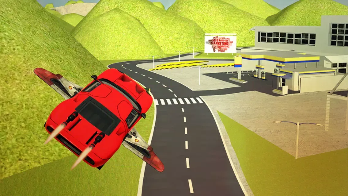 Flying Car Extreme Real Racing 3d Simulator应用截图