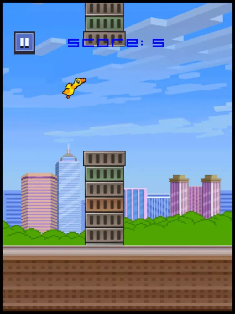 صور Duck Bird Flyer Game - don't hit the slide block iPad 