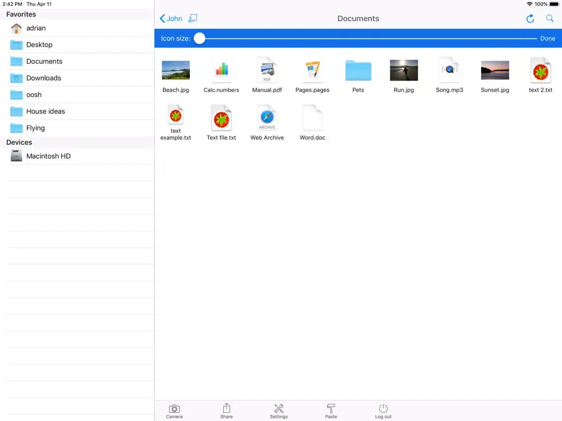Presence: file access for Mac iPad  Ekran Görüntüleri