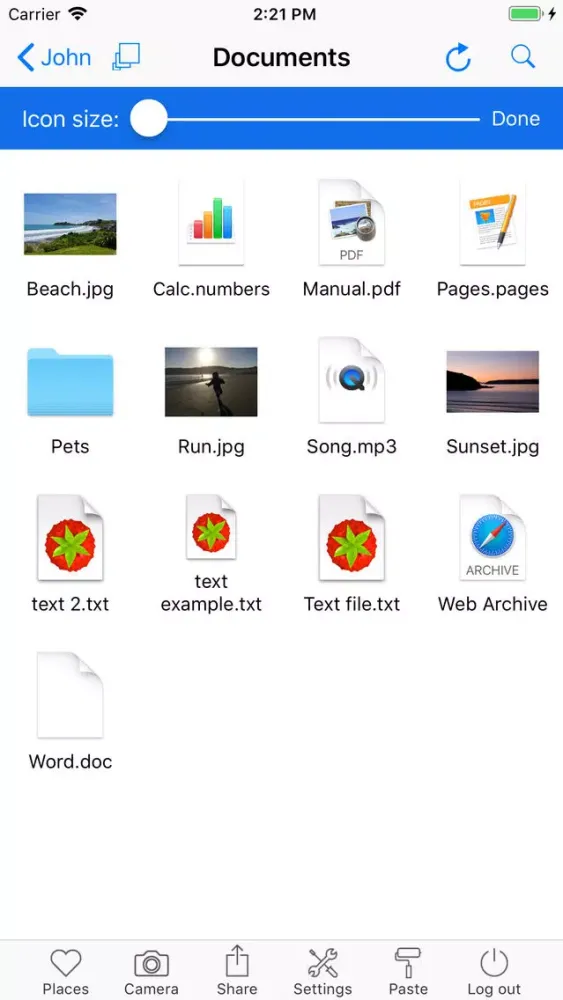 Presence: file access for Mac Ekran Görüntüleri