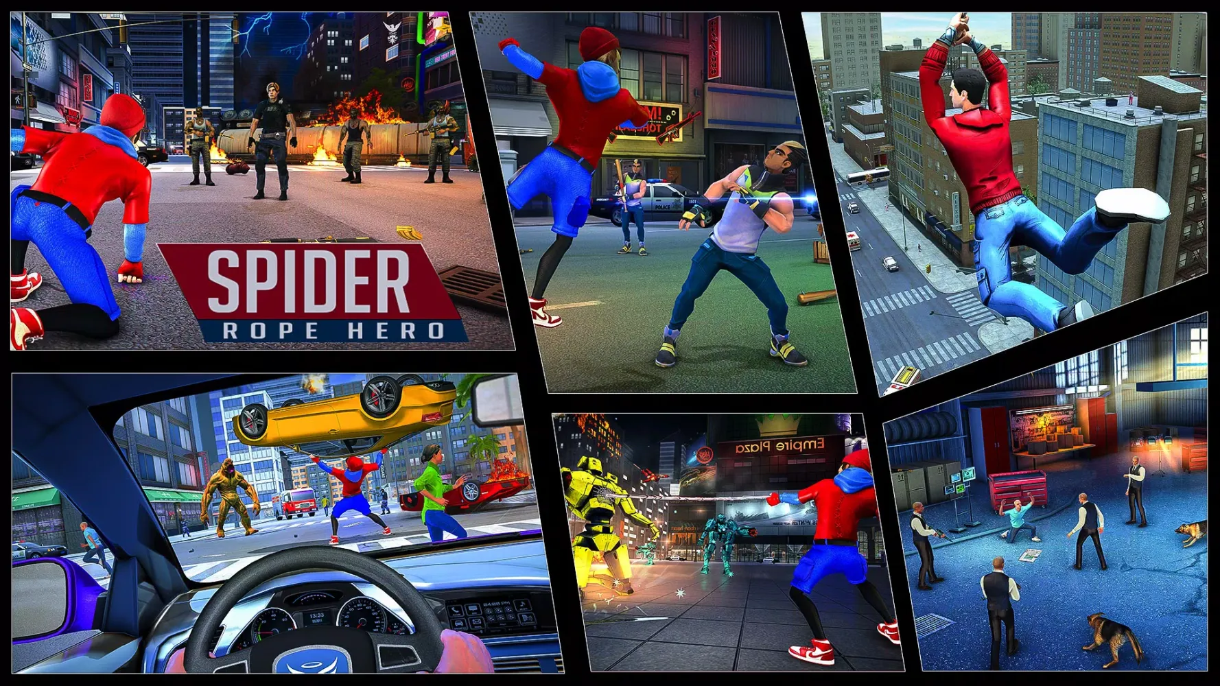 Flying Spider Fight Hero Games Screenshots