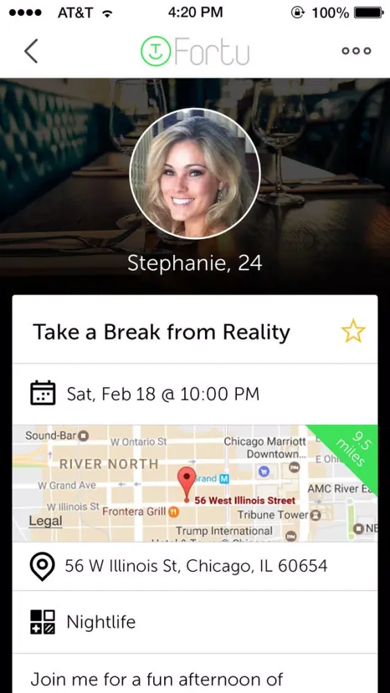 Tangkapan skrin Fortu - Dating App