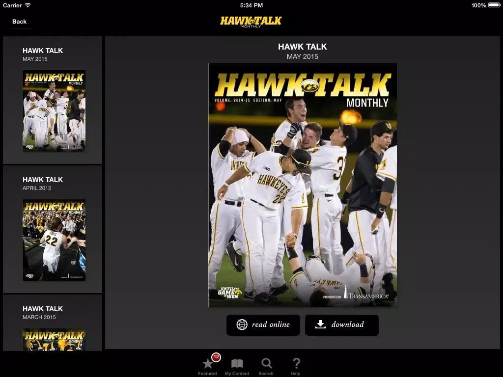 Ảnh chụp màn hình của Hawk Talk iPad 