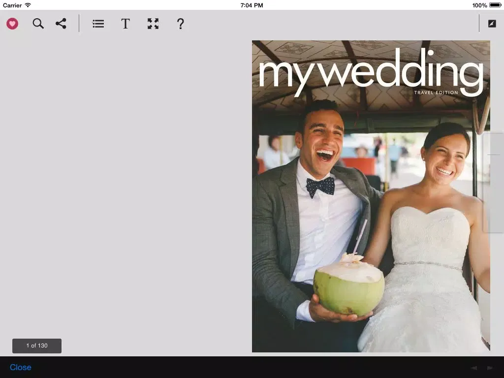 Tangkapan skrin mywedding The Magazine iPad 