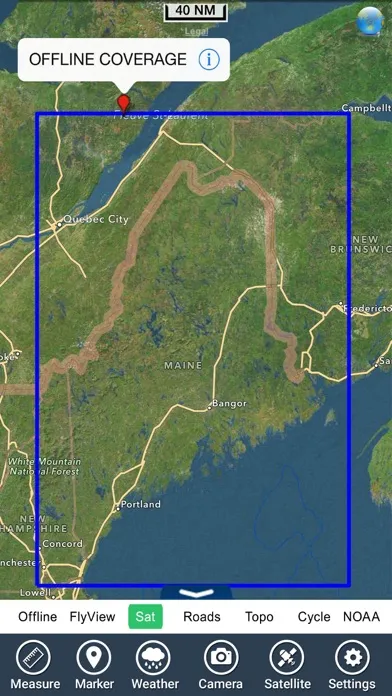 Maine Lakes - GPS fishing maps Screenshots