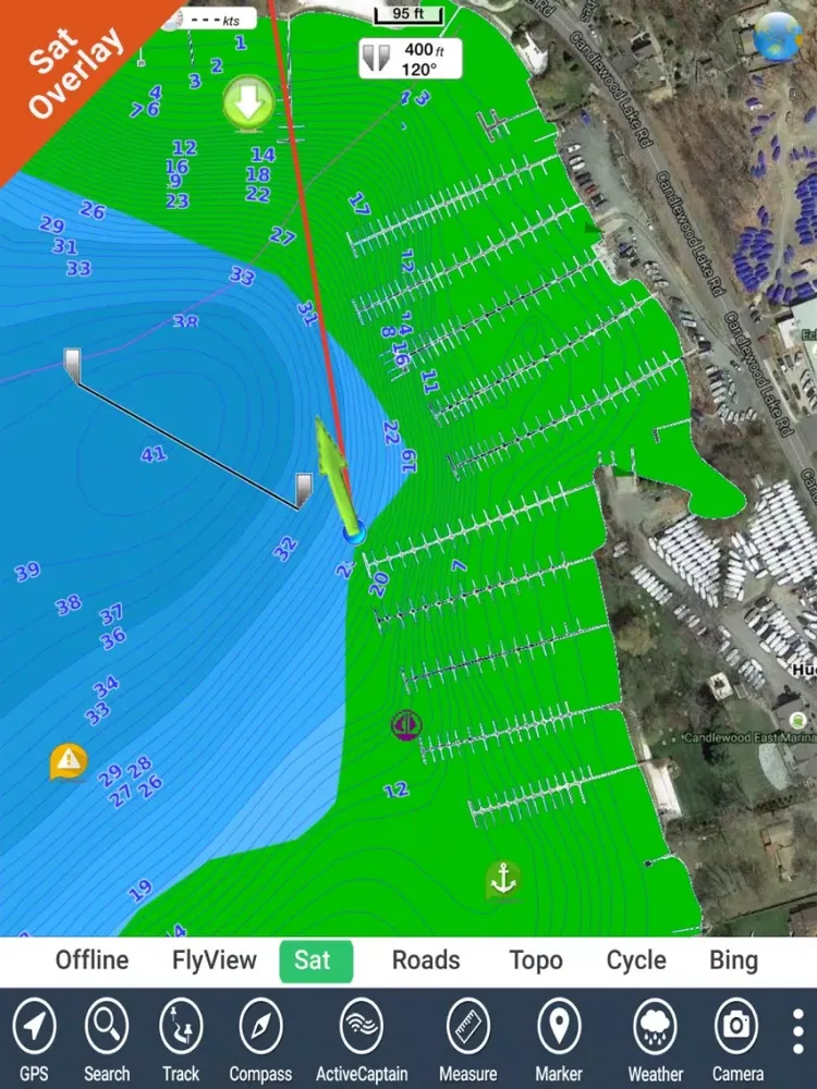 Candlewood Lake HD Connecticut GPS Map Navigator iPad  Ekran Görüntüleri