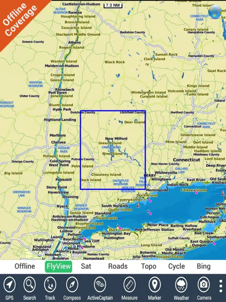 Candlewood Lake HD Connecticut GPS Map Navigator iPad  Ekran Görüntüleri