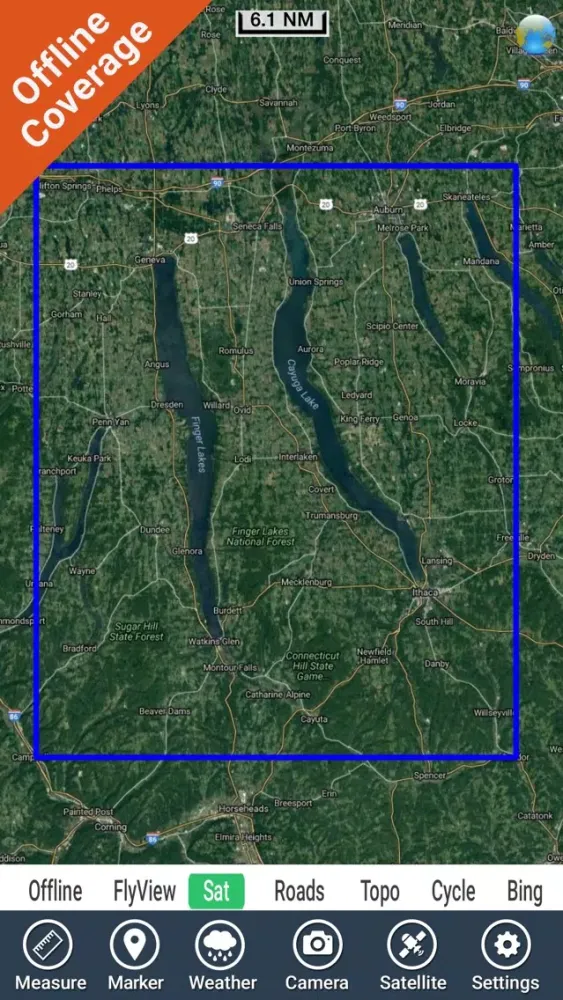 Cayuga - Seneca Lakes New York GPS fishing map Screenshots