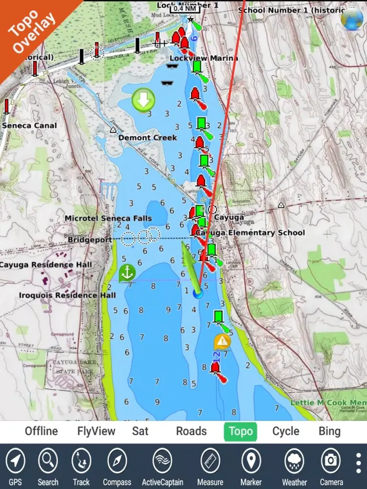 Capturas de pantalla de Champlain Lake Vermont HD GPS fishing chart iPad 