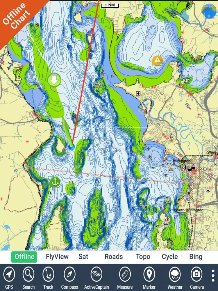 Capturas de pantalla de Champlain Lake Vermont HD GPS fishing chart iPad 