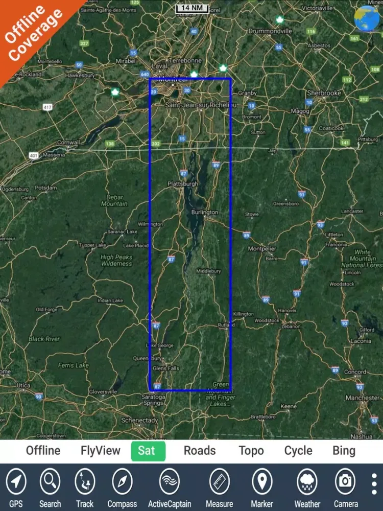 Capturas de pantalla de Champlain Lake Vermont HD GPS fishing chart iPad 
