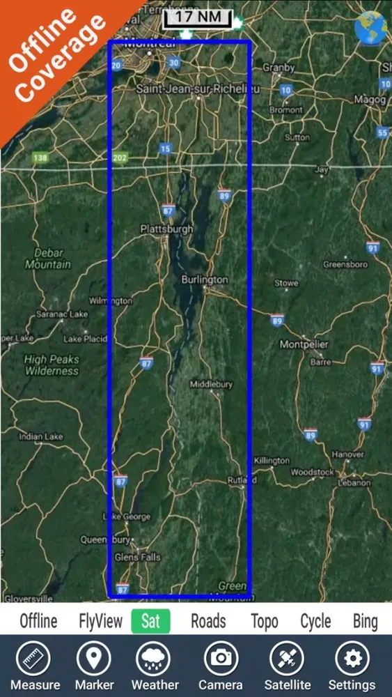 Capturas de pantalla de Champlain Lake Vermont HD GPS fishing chart