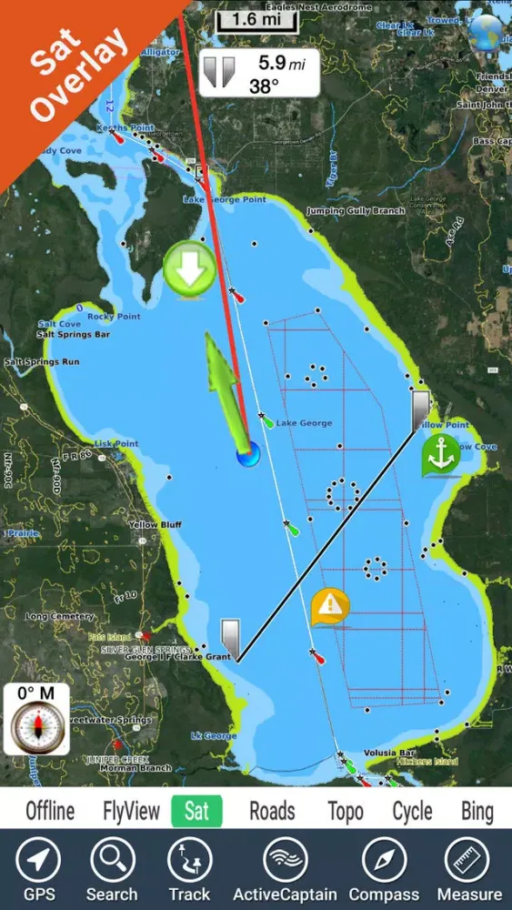 Lake George New York GPS fishing map offline স্ক্রিনশট