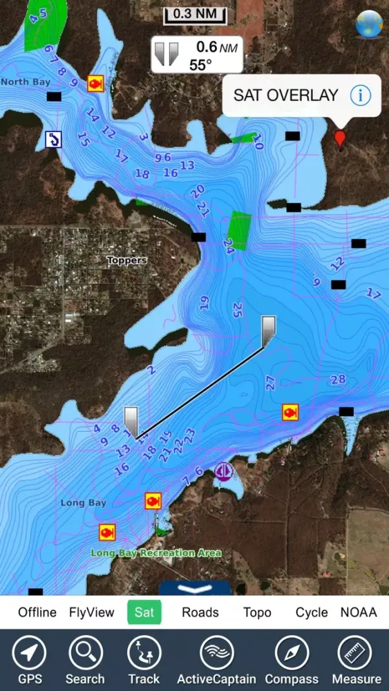 Lake Fort Gibson Oklahoma GPS chart Navigator سکرین شاٹس