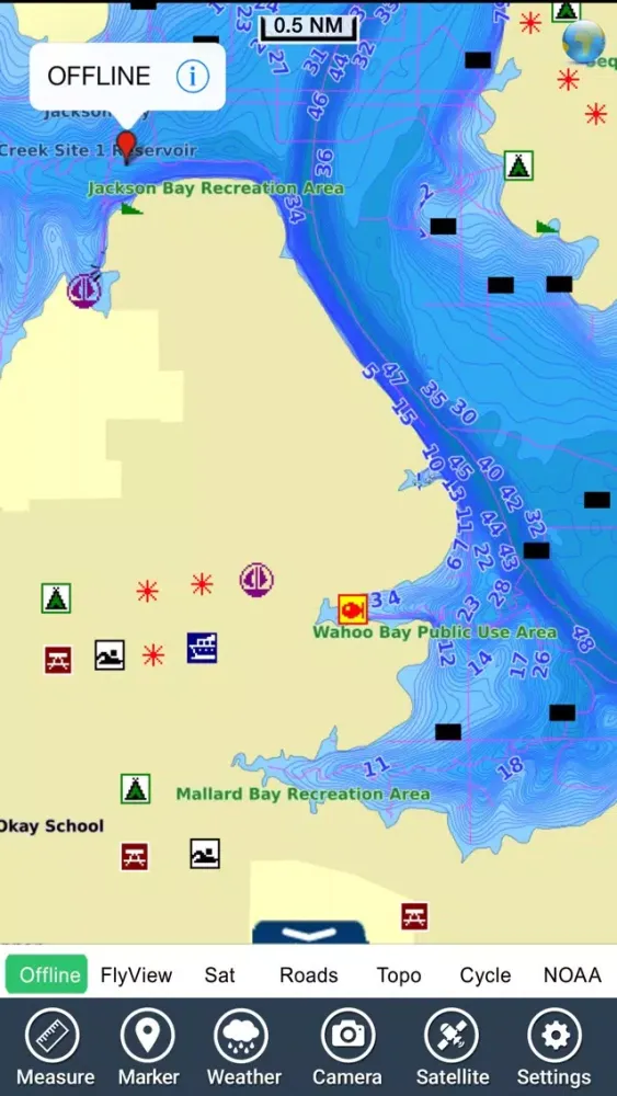 Lake Fort Gibson Oklahoma GPS chart Navigator سکرین شاٹس