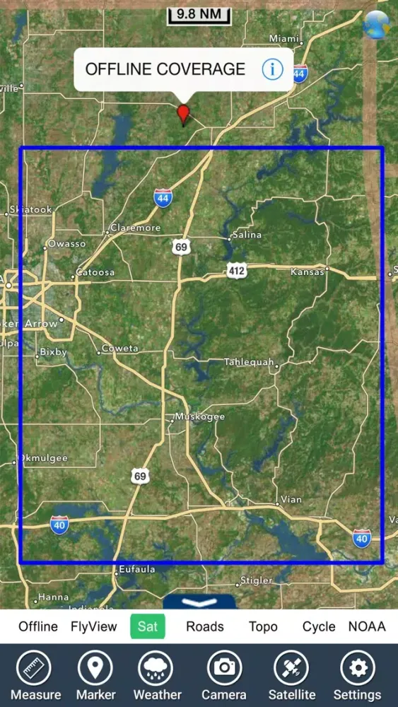 Lake Fort Gibson Oklahoma GPS chart Navigator سکرین شاٹس