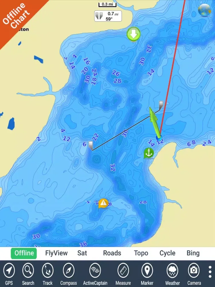 تصاویر Lake Houston Texas HD GPS fishing map offline iPad 
