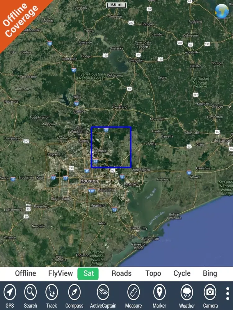 تصاویر Lake Houston Texas HD GPS fishing map offline iPad 