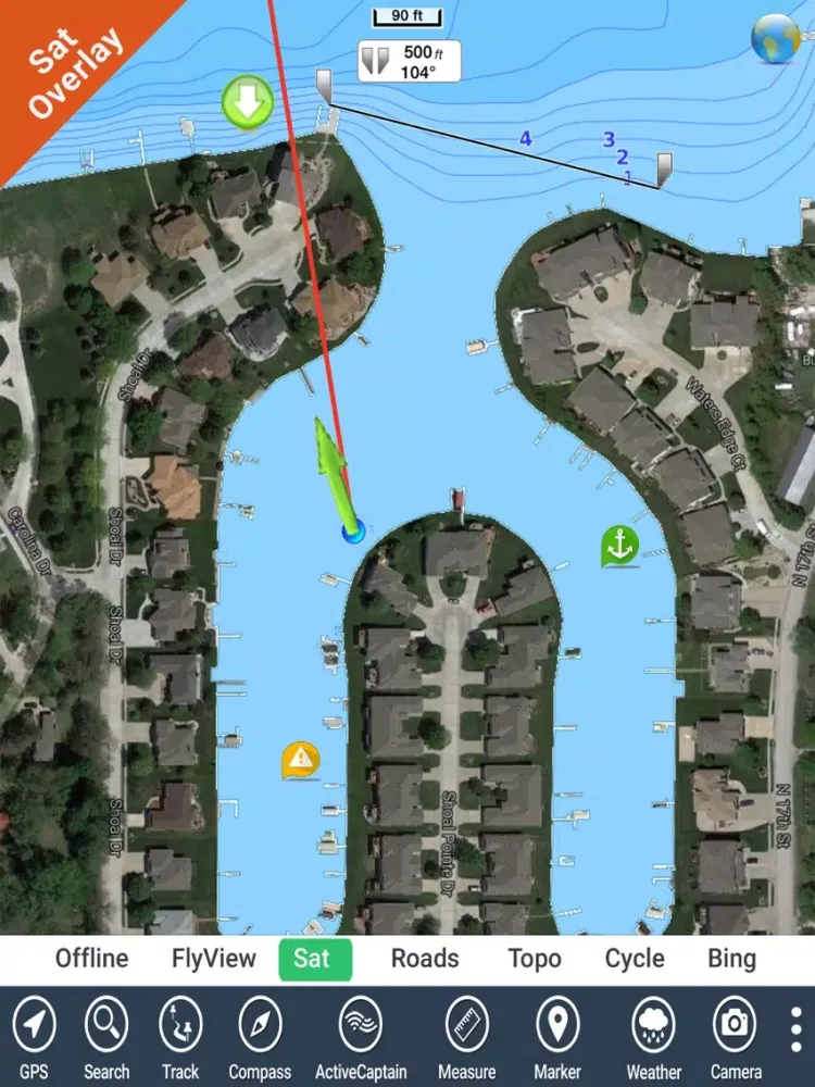 IOWA Lakes HD GPS tracker fishing spot Map offline iPad  स्क्रीनशॉट